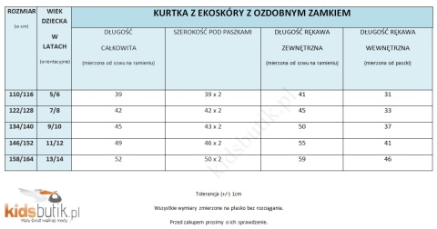 Kurtka z miękkiej ekoskóry z ozdobnym zamkiem - fuksja