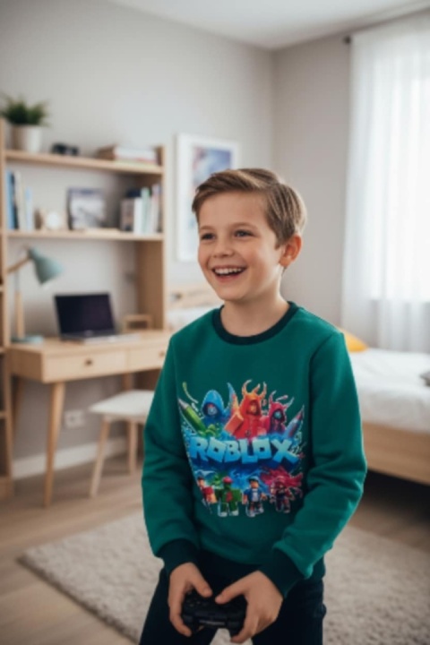 Ocieplana bluza ROBLOX - morski