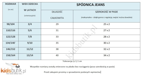 Spódniczka jeansowa z Cyrkoniami i Koronką - czarny jeans