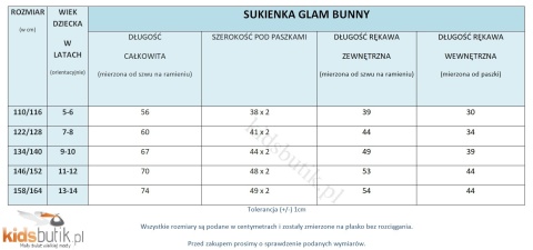 Sukienka Królik GLAM BUNNY