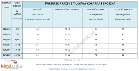Sweterek prążek z kokardą i odpinaną broszką - czerwony Sweterek prążek z kokardą i odpinaną broszką - czerwony