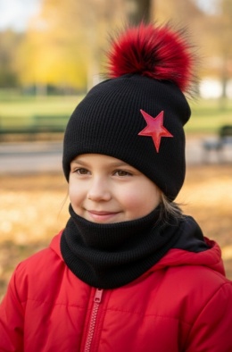 Zestaw CZAPKA I KOMIN GWIAZDKA