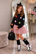 Bluza Kwiatki 3d - czarna