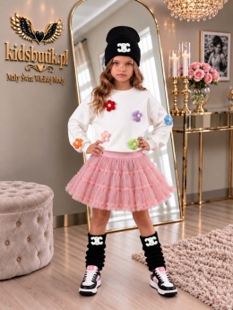 Bluza Kwiatki 3d - ecru