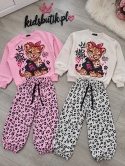 Dres dziewczęcy BAD GIRL z panterką – różowy