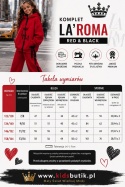 Dres dziewczęcy La’Roma Red & Black – czerwony komplet premium