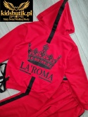 Dres dziewczęcy La’Roma Red & Black – czerwony komplet premium