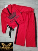 Dres dziewczęcy La’Roma Red & Black – czerwony komplet premium