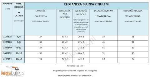 Elegancka bluzka SELEMA z tiulem - biała