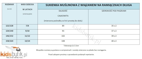 Sukienka muśinowa maxi tu córka - a'la jeans