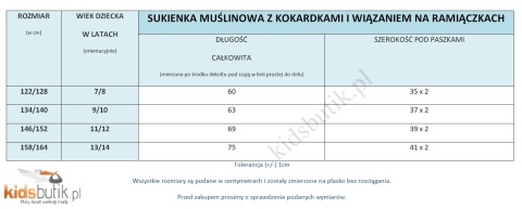 Sukienka muślinowa z kokardkami - a'la jeans