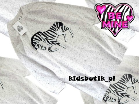 DIZAJN - extra sukienka dresowa Zebra DIZAJN - extra sukienka dresowa Zebra