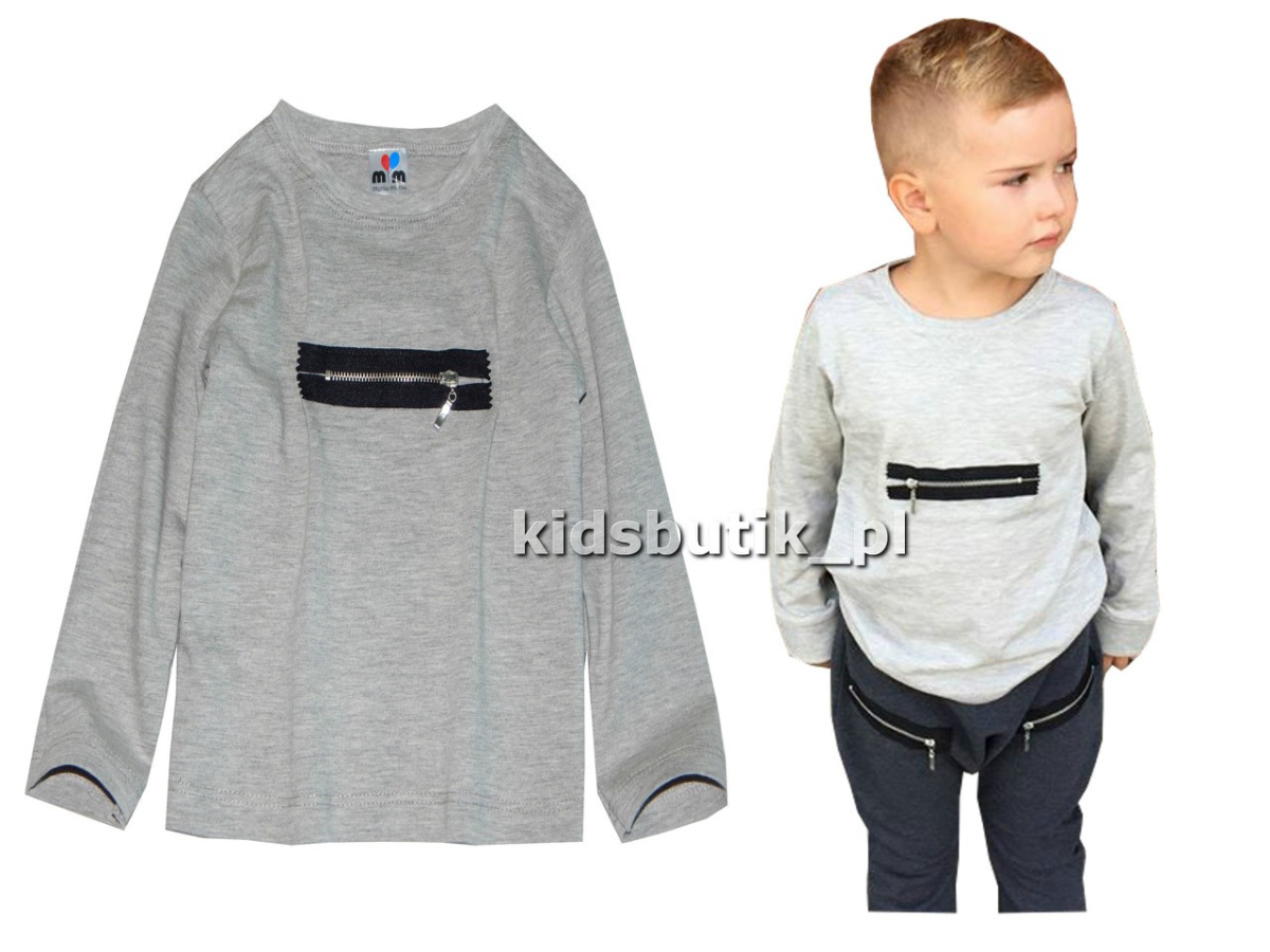 Stylowy tshirt z metalowym zamkiem Stylowy tshirt z metalowym zamkiem