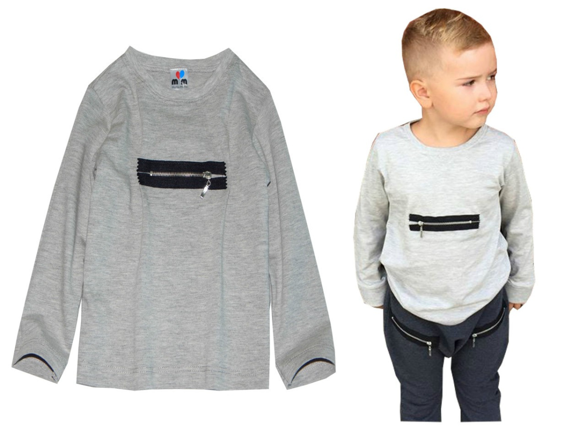 Stylowy tshirt z metalowym zamkiem Stylowy tshirt z metalowym zamkiem