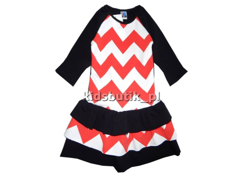 Stylish ZIGZAG dress with frills Stylish ZIGZAG dress with frills