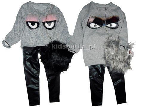 Wiązana bluza z Oczami - FUTERKOWE RZĘSY Wiązana bluza z Oczami - FUTERKOWE RZĘSY