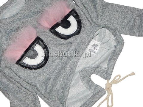 Wiązana bluza z Oczami - FUTERKOWE RZĘSY Wiązana bluza z Oczami - FUTERKOWE RZĘSY