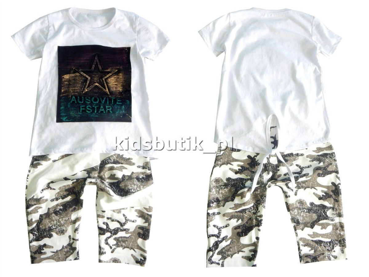 Dresowe dekatyzowane baggy-bermudy 3/4 MORO panele Dresowe dekatyzowane baggy-bermudy 3/4 MORO panele