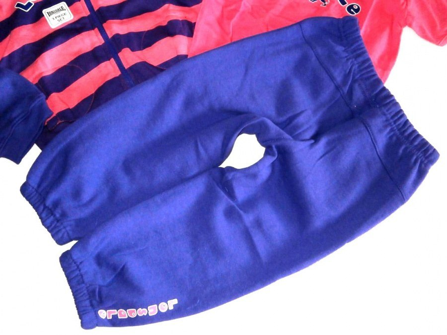 LONSDALE 3 elementowy dres Baby Jogger, fuksja i purpura LONSDALE 3 elementowy dres Baby Jogger, fuksja i purpura