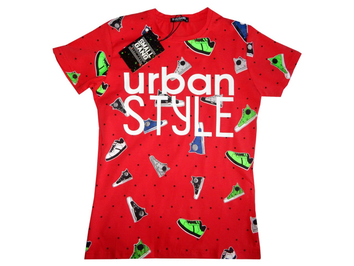 Small Gang Tshirt URBAN STYLE Trampki Czerwony Small Gang Tshirt URBAN STYLE Trampki Czerwony