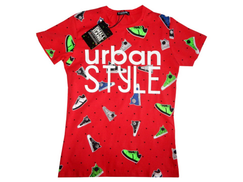 Small Gang Tshirt URBAN STYLE Trampki Czerwony Small Gang Tshirt URBAN STYLE Trampki Czerwony