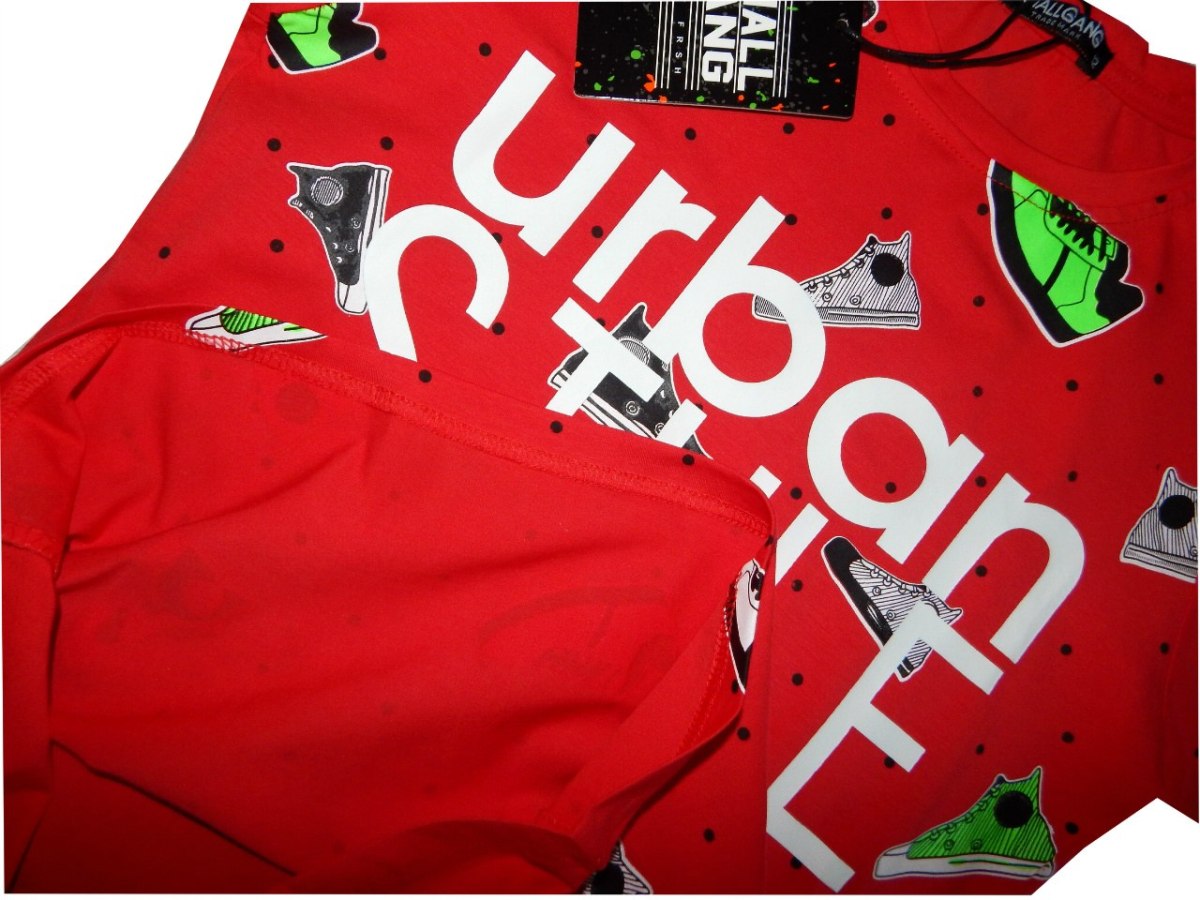 Small Gang Tshirt URBAN STYLE Trampki Czerwony Small Gang Tshirt URBAN STYLE Trampki Czerwony