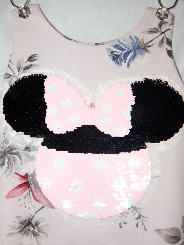 Sukienka ogrodniczka KWIATY i MINNIE z bluzką Sukienka ogrodniczka KWIATY i MINNIE z bluzką