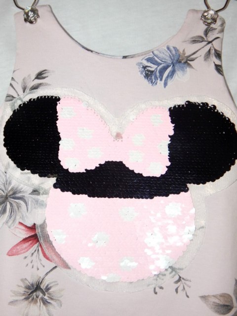 Sukienka ogrodniczka KWIATY i MINNIE z bluzką Sukienka ogrodniczka KWIATY i MINNIE z bluzką