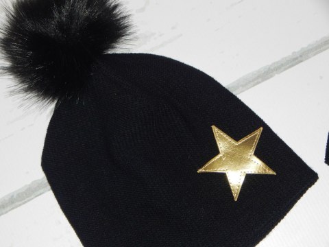 GOLD STAR - Zestaw CZAPKA I KOMIN z gwiazdą i pomponem GOLD STAR - Zestaw CZAPKA I KOMIN z gwiazdą i pomponem