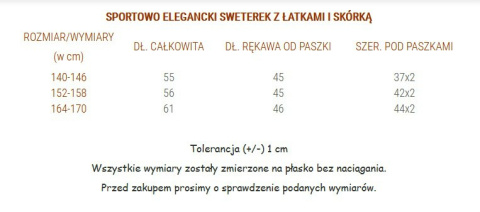 Sportowo elagancki sweterek z łatkami i skórką Sportowo elagancki sweterek z łatkami i skórką