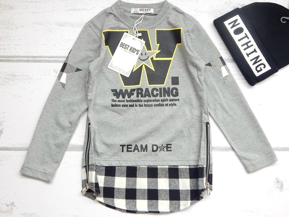 WF RACING - sportowa bluzka 2w1 print, krata i expresy WF RACING - sportowa bluzka 2w1 print, krata i expresy