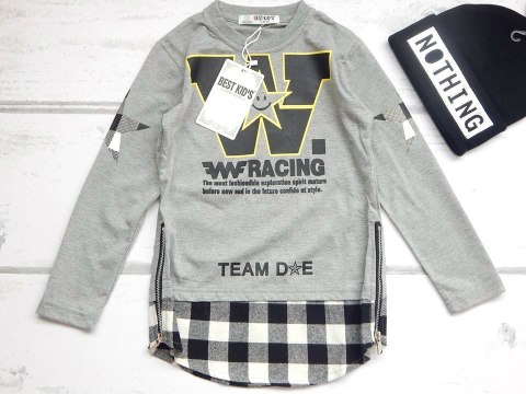 WF RACING - sportowa bluzka 2w1 print, krata i expresy WF RACING - sportowa bluzka 2w1 print, krata i expresy
