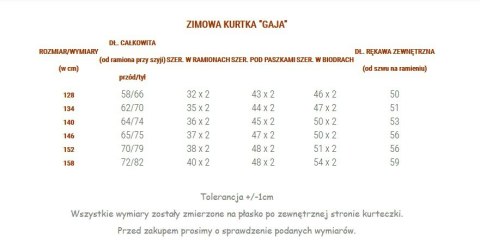 Zimowa, dłuższa PARKA kurtka GAJA z futerkiem i naszywką Zimowa, dłuższa PARKA kurtka GAJA z futerkiem i naszywką